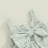 Ensembles de vêtements pour bébés filles, short à fleurs, tenue d'été 2 pièces, imprimé à carreaux, nœud papillon, débardeur sans manches, costume à volants