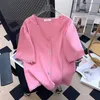 Busto da donna 170kg Plus Size 170 Summer Loose Small Fragrance Top T-shirt a maniche corte Cardigan 6XL 7XL 8XL 9XL 10XL 11XL c8jY #