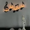 Candle Holders 1 Set Great Tea Light Holder Exquisite Handmade Musical Note Restaurant Cafe Candlelight Decorative