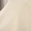 Simple étiquetage Hem Slit Knit Sweater Femmes Plus Taille Automne Hiver Casual Vêtements LG Manches Jumpers Courbe Pulls tricotés A5tN #