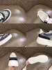 Luxury platform sneakers designer casual board shoes men vintage perforated embossed bulge women letter embroidery trainers brown blue