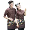 Hot Pot Restaurant Personnel Uniformes Automne Hiver Cuisine Outillage Serveur Uniformes Chef Veste Lg-Manches Boulangerie Hôtel Travail Porter h2Fb #