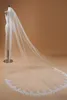 BabyOnline Fr Lace kantade applikationer Veil med Cam 1 Tier Veil x1,5 m LG Katedrallängd Weding Brud Accores K1ke#