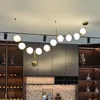 Plafondverlichting Postmoderne Loft Glazen Bol Hanglamp Creatieve Ketting Ontwerp Restaurant Hal Led Decro Suspension Verlichtingsarmaturen