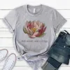 Kein Schlamm, Lotusblume, Zen-Meditation, Geschenk, botanische T-Shirts, kurzärmeliges T-Shirt, lustiger Druck, Grafik, O-Ausschnitt, T-Shirt 240315