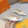 2024 Top quality Flats Sandal designer sandals women Dress Shoes Crystal pearl round buckle Silk cowhide womens sandals Pink brown yellow blue fashion Casual shoes