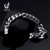 Armbanden Fongten Retro Skeleton Hoofd Armband Mannen Rvs Viking Link Cubaanse Ketting Punk Biker Armbanden Sieraden