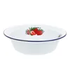 Dinnerware Sets Enamel Basin Kitchen Enamelware Household Soup Server Round Deepen Noodle Bowl Salad Mixing