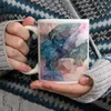 Muggar Heavenly Pastels 2 Original Abstract Ink Målning Vit mugg tryckt rolig Tea Cup Present Personlig kaffe Pastell Love