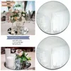 Decorative Figurines Round Acrylic Mirror Tray 8inch Circle Plate Decor Accessory