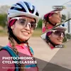 Kapvoe Cycling Okulary przeciwsłoneczne Pochromic Red lub Blue Bike Man Outdoor Sport Kieliszki Cyklowanie MTB okulary okulary rowerowe Gogle 240314