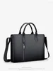 Porte-documents Williampolo en cuir véritable noir pour hommes sacs à main de luxe porte-documents pour ordinateur portable sacs 16 pouces sac d'ordinateur de bureau