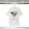 2024 Casablancas Tシャツ男性女性デザイナーTシャツTシャツTEESアパレルトップマンSカジュアルチェストレターシャツラグジュアリー衣料品ショートパンツスリーブ服TシャツサイズS-3XL