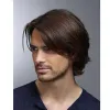 Perucas HAIRJOY Perucas de cabelo sintético homens preto curto peruca reta fibra resistente ao calor