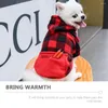 Hondenkleding de huisdierjacht meisje hoodie plaid kostuum polyester kleding met ritszake pocket