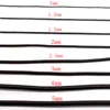 2M/lote Black Multi Tamanho 1/1.5/2/2.5/3/4/5mm de elástico redonda de faixa elástica de corda elástica de corda elástica Linha elástica de costura DIY