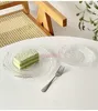 Plates Medium Size Nebula Glass Cake Plate Fruit Dessert Snack Inventory Heart Western Dish Creativity