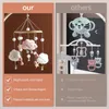 1set Baby Crib Mobile Baby Rattles Cartoon Cloud Star Wooden Wind Chime Bed Bell Crib Hanging Toys Room Cot Decors Baby Gifts 240327