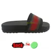 Sandales de créateurs Pantoufles Web Caoutchouc Noir Blanc Rayé Vert Rouge Cuir Toile Hommes Femmes Diapositives chaussure pantoufle sandale mules talons cloquette claquette