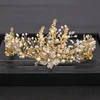 Luxury Fabriqué à la main Baroque Rhinest Crystal Mariage de mariage Couronne Bridal Hair Accory Queen Party Crowns for Wedding Pageant i5f4 #