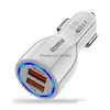 Car Charger Pd 20W Qc3.0 Type C 3.1A 38W Fast Charging 2 3 4 5 6 Ports Usb Charge For Phone Huawei Adapter Drop Delivery Mobiles Mot Dh03Y