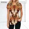 Koszulki damskie trawe krawatowe krawatowe koszulki Kobiety z krótkim rękawem O-Neck Streetwear Ladies koszulka 6xl Plus Size Calus Casual Tops Tee