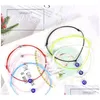 Identifiering Röd sträng Evil Eye Lucky Cord Armband Korean DIY SMYCKE Womens Rope Chain Justerbar armband Gift Drop Delivery Dhyi8