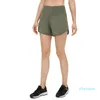 Yoga kläder höga midjesportshorts påskyndar midrisen kort 4quot fodrad kvinnor outfit snabb torr lös löpning slitage zip pocket gym dhx7n