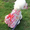 Vêtements de chien chat chiot robe princesse robe de compagnie d'été Vêtements à carreaux rayés avec arc pour chats chaton vêtements mignons ropa para gato