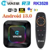 Décodeur VONTAR R3 TV Box Android 13 Rockchip RK3528 quad core Cortex A53 4G 32G prend en charge la vidéo 8K BT WiFi 6 lecteur multimédia 2 Go 16 Go 64 Go 128G Q240330