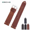 Varje handgjorda vaxoljehudklockor Rems Vintage äkta läder Watchband Calfskin Watch Stems olika färger 18mm 20mm 22mm T337N