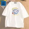 2024 New Pure Cotton Short Sleeved T-Shirt For Men's Summer Korean Round Neck Loose Fit Large Size Short Sleeved Men's Cloth