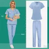 Anpassad tryckt logotyp andningsbar unisex medicinsk enhetlig ljus tunn sjuksköterska skrubber set kirurgisk skönhet sal spa pet work wear kostym 238c#