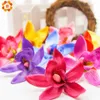 Decorative Flowers Wreaths 10/20/30PCS Artificial Orchid Silk Flower Head 7.5cm For Home Wedding Decoration DIY Wreath Gift Scrapbooking Craft Fake FlowerL2403