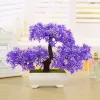 Flores decorativas grinaldas plantas artificiais bonsai pequeno vaso de árvore planta falsa ornamentos em vasos para decoração de mesa de sala de casa El Garde Dhwhe