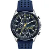 Reloj de cuarzo de lujo para hombre, resistente al agua, con cronógrafo mundial de Ángel Azul, informal, con banda de acero, 2204218A