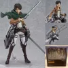 Anime Manga 15 cm Anime Attack on Titan Figuur Levi Beeldje PVC Collectie Model Speelgoed Actiefiguren Mikasa Ackerman Standbeeld Cadeaus voor jongens 24329