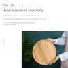 Bamboo And Wood Plate Tray Multi-size Fruit Plate bread Plate For Home And Restaurant