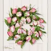 Decoratieve Bloemen Zomer Krans Deur Decoratie Sen Bruiloft Thuis Rotan 40 Cm/15.7in Zonnebloem Kaars Ring