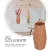 Vases Rattan Vase Table Decoration Household Plant Holder Fabric Storage Bins Pvc Imitation Simulation Woven