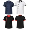 Heren Chef Uniform Volwassenen Ademende Jas Jas Korte Mouw Food Service Kleding Restaurant Hotel Keuken Werkkleding Kostuums B9bB#