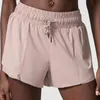 Midja elastisk snörning upp yogashorts lösa andningsbara löpande fitness fritidssportshorts dragkonstfickor strand tennis cyklist shorts