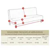 Couvercles de chaise canapé pliant couvre de lit de couleur unie de futon en housse de bras sans arme polyester élastique l de forme en section de section de section de canapé épais