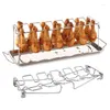 Tools BBQ Beef Chicken Leg Wing Grill Rack 14 Slots Stainless Steel Barbecue Drumsticks Holder Smoker Oven Roaster Stand Drop