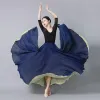 Flamenco Chiff Women's Dance Skirt 720度ソリッドカラーLGスカートダンサー中国スタイルのスカートを着て練習Q0ra＃