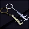 Chaveiros Lanyards Cute Mini Caliper Ferramentas Chaveiro Liga de Zinco Vernier Chaveiros S Medição Acessórios Rers L230314 Drop Dhiv1