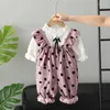 Kleidungssets Geborenes Baby Mädchen Kleidung Outfits Polka Dot Overalls Hemd 2-teiliger Anzug für Mädchen 1. Geburtstag Kinderkostüm