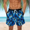 Erkek Şort Günlük Hawaii Yüzme Meyvesi Baskı Pantolon Diz Menkul Kıymetler Çift Cep Tahtası Yaz Plaj Giyim