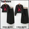 Style de collège orthodoxe noir uniforme scolaire japonais étudiant JK costume uniforme BAD GIRL costume de marin costume de classe chemise haute i8E5 #