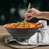 Миски Набор мисок для рамэна для ресторана, японский суп, нежная лапша, многофункциональная ложка для риса, можно использовать в микроволновой печи